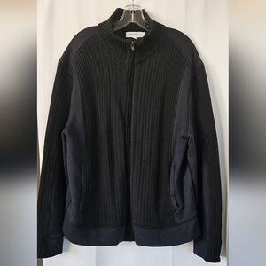 Calvin Klein Mens full zip mock neck sweater size xl‎